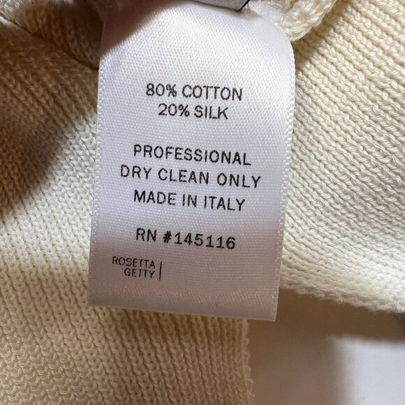 NWOT Rosetta Getty Slash Panel Pullover Sweater Top L Silk Luxury Designer 2024 - Picture 6 of 7